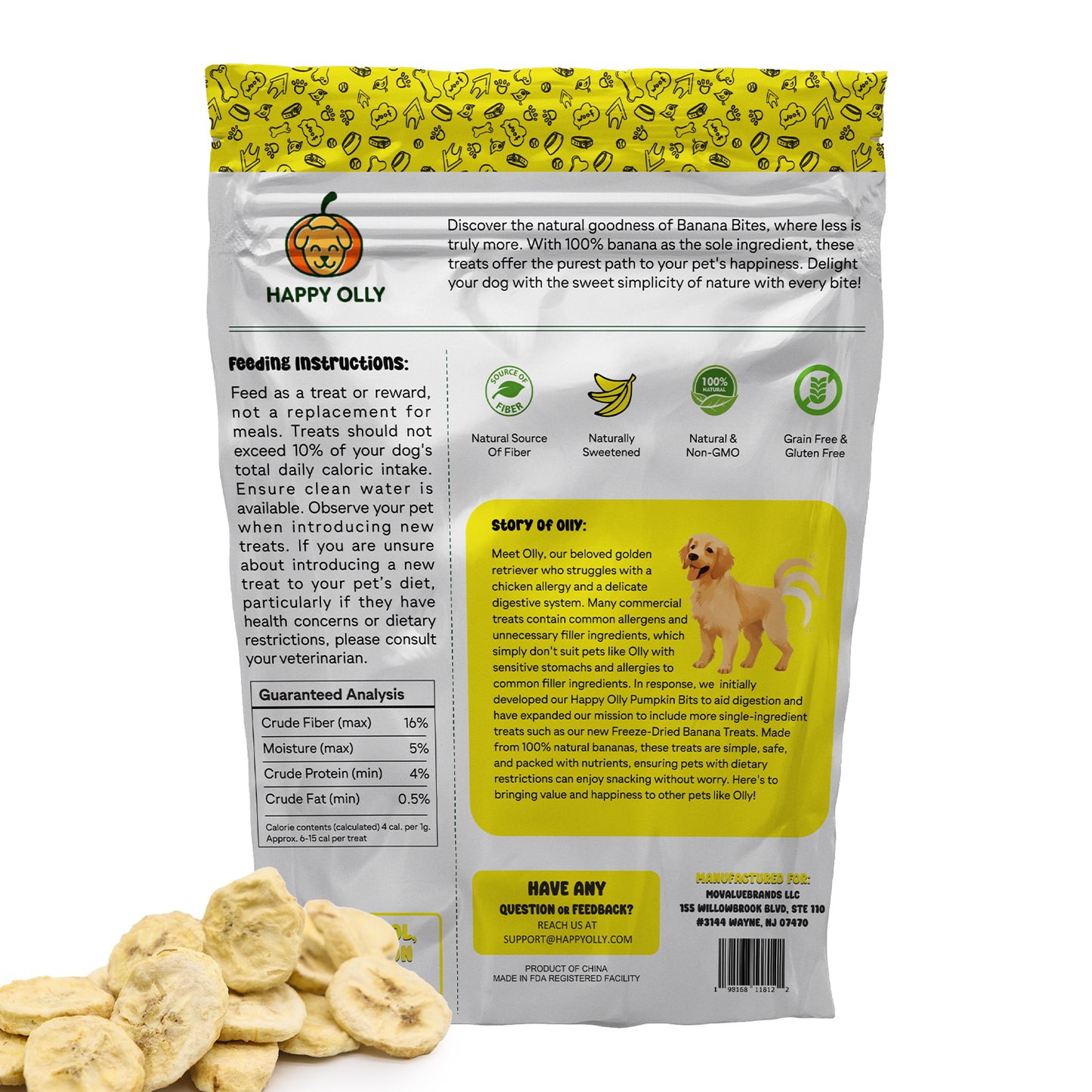 Happy Olly Freeze-Dried Banana Slices